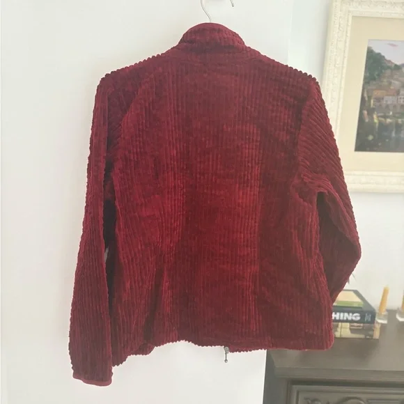 Woolrich Kinsdale Zip Up Corduroy Jacket Ruby red medium excellent condition - Picture 7 of 11